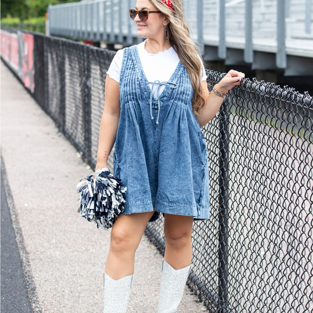 High Expectations Denim Romper